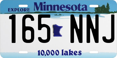 MN license plate 165NNJ