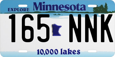 MN license plate 165NNK