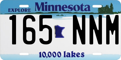 MN license plate 165NNM