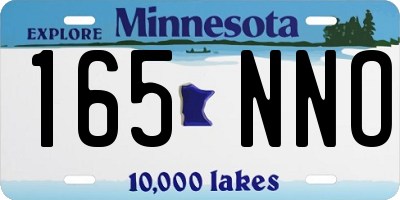 MN license plate 165NNO
