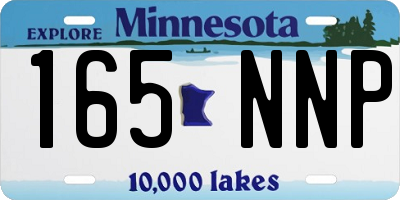 MN license plate 165NNP
