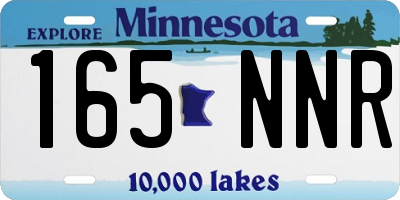 MN license plate 165NNR