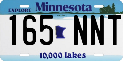 MN license plate 165NNT