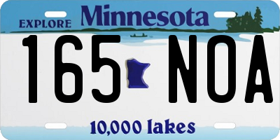 MN license plate 165NOA