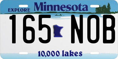 MN license plate 165NOB
