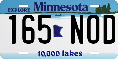 MN license plate 165NOD