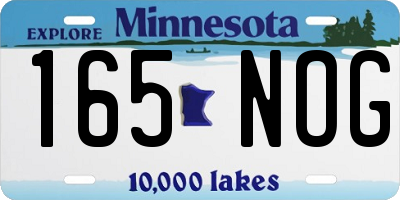 MN license plate 165NOG
