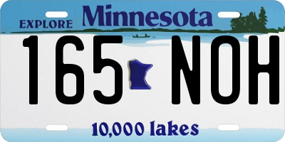 MN license plate 165NOH