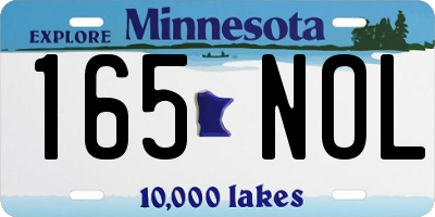 MN license plate 165NOL