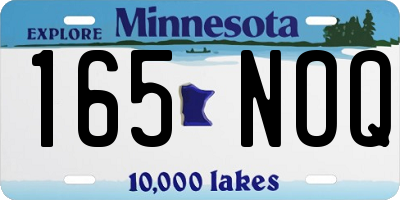 MN license plate 165NOQ