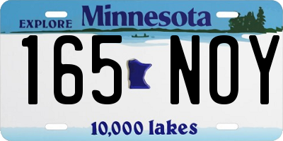 MN license plate 165NOY