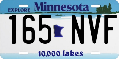 MN license plate 165NVF