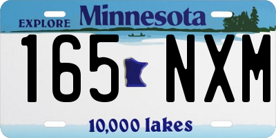 MN license plate 165NXM
