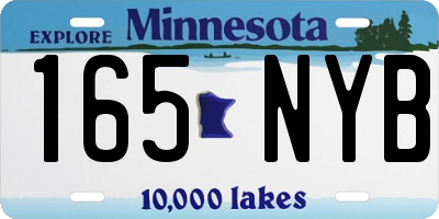 MN license plate 165NYB