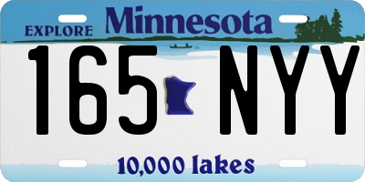 MN license plate 165NYY