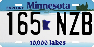 MN license plate 165NZB