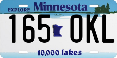 MN license plate 165OKL