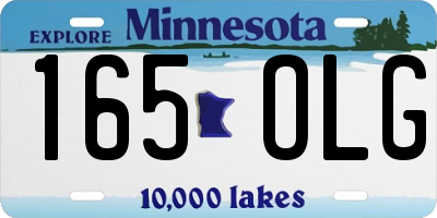 MN license plate 165OLG