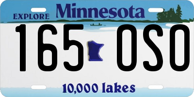 MN license plate 165OSO