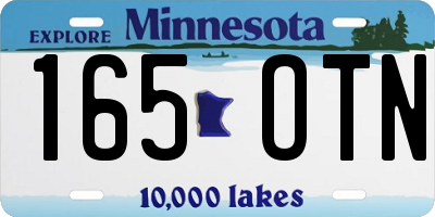 MN license plate 165OTN