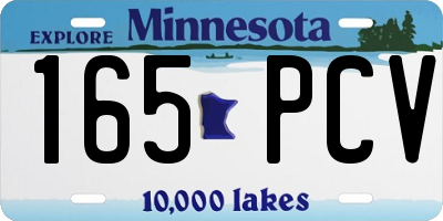 MN license plate 165PCV