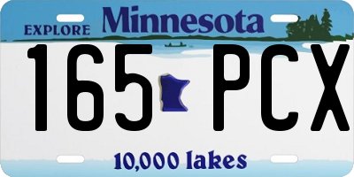 MN license plate 165PCX