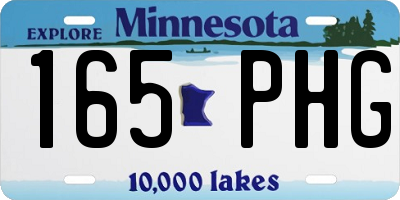 MN license plate 165PHG