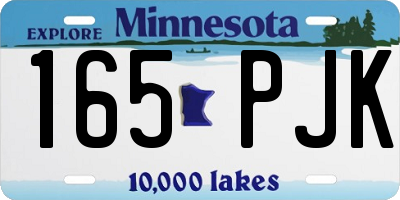 MN license plate 165PJK