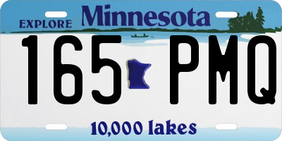 MN license plate 165PMQ