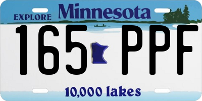 MN license plate 165PPF