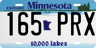 MN license plate 165PRX