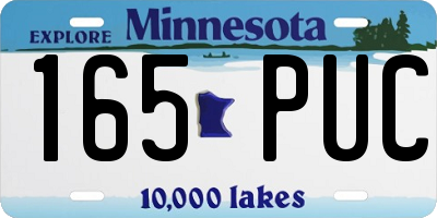 MN license plate 165PUC