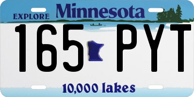 MN license plate 165PYT