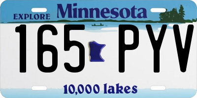 MN license plate 165PYV