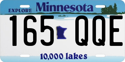 MN license plate 165QQE