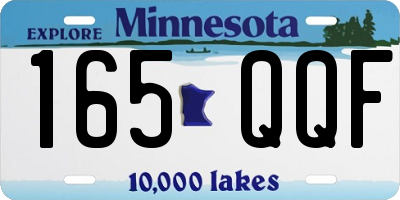 MN license plate 165QQF