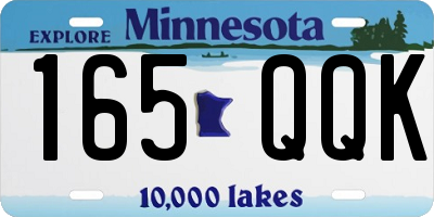 MN license plate 165QQK
