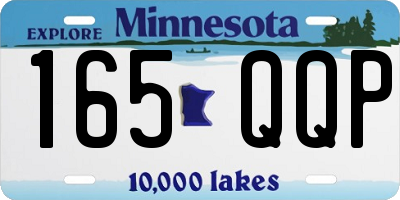MN license plate 165QQP