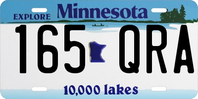 MN license plate 165QRA