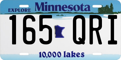 MN license plate 165QRI