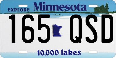 MN license plate 165QSD