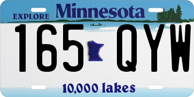 MN license plate 165QYW