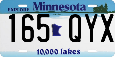 MN license plate 165QYX