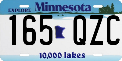 MN license plate 165QZC