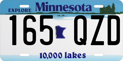 MN license plate 165QZD