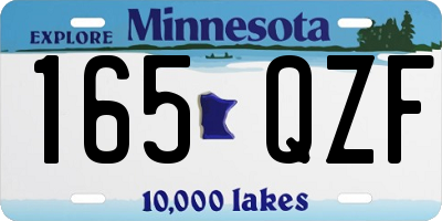 MN license plate 165QZF