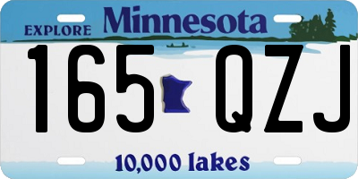 MN license plate 165QZJ