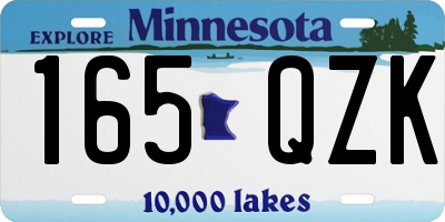 MN license plate 165QZK