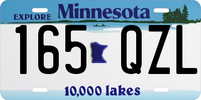 MN license plate 165QZL