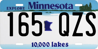 MN license plate 165QZS